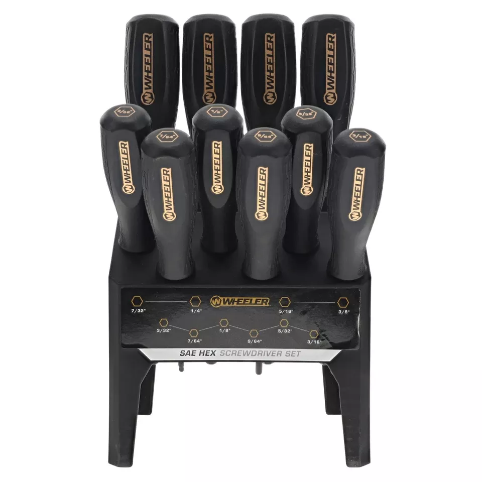 10-Piece SAE Hex Bench Driver Set by Wheeler