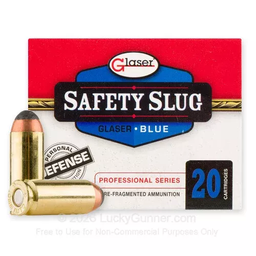 10mm Auto – 115 Grain Safety Slug – Corbon Glaser Blue – 20 Rounds