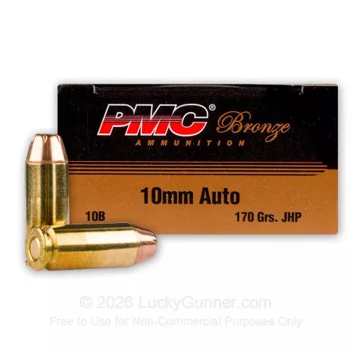 10mm Auto – 170 Grain JHP – PMC – 25 Rounds