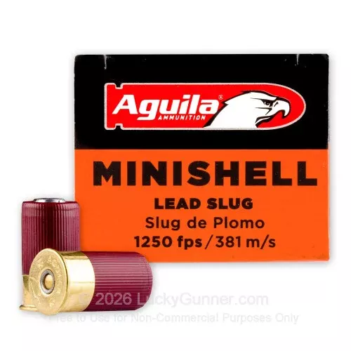 12 Gauge – 1-3/4” 7/8 oz. Slug – Aguila Mini-Shells – 500 Rounds