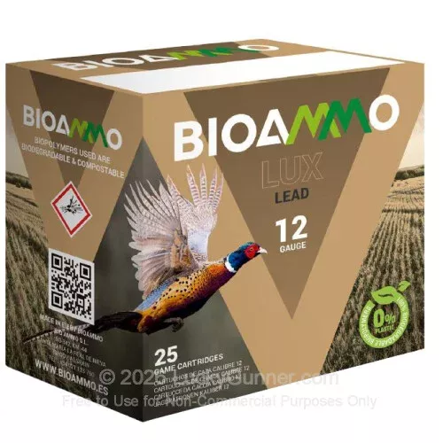 12 Gauge – 2-3/4″ 1-1/8oz. #6 Shot – BioAmmo Lux Lead – 250 Rounds