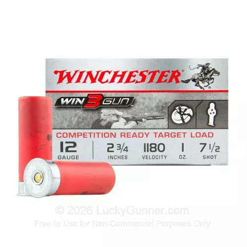 12 Gauge – 2-3/4″ 1 oz. #7.5 Shot – Winchester Win3Gun – 25 Rounds