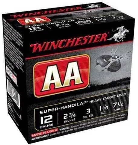 12 Gauge 25 Rounds Ammunition Winchester 2 3/4" 1 1/8 oz Lead #7 1/2