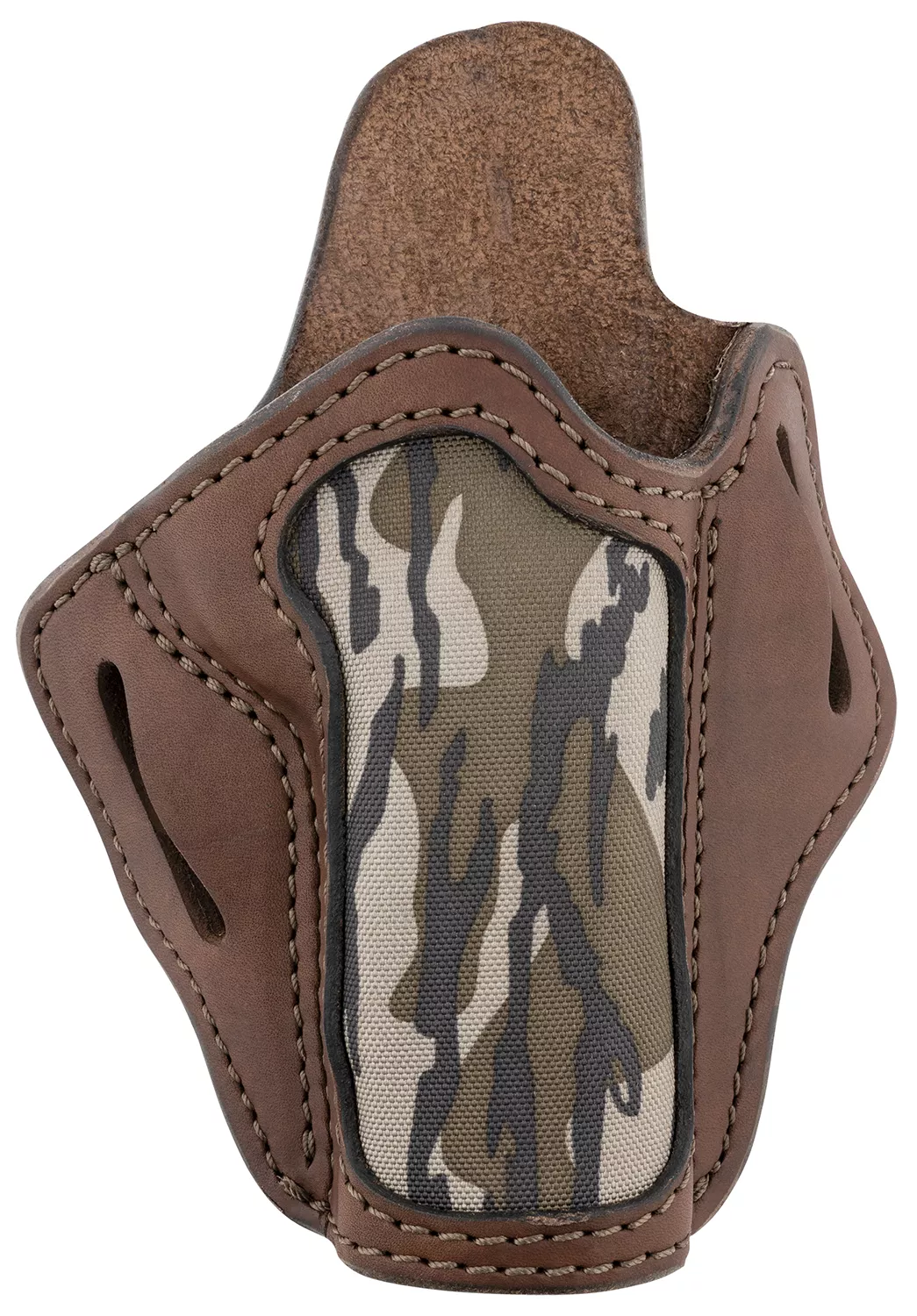 1791 Gunleather MOBH1BRWR BH1 Optic Ready OWB 01 Brown with Mossy Oak Leather Belt Slide Fits 5″ 1911