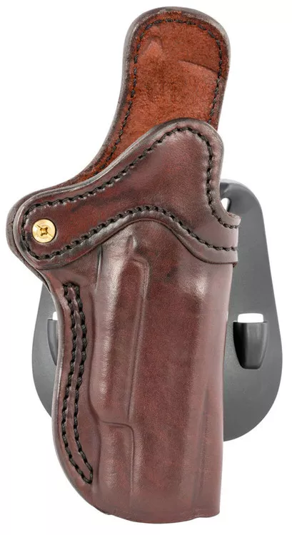 1791 Gunleather ORPDH1SBRR BH1 Optic Ready Size 01 OWB Style made of Leather with Signature Brown Finish, Adjustable Cant & Paddle Mount Type fits 4-5″ Barrel 1911 for Right Hand