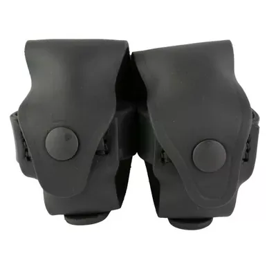 1791 Gunleather Revolver Double Carrier Speed Loader | Outside Waistband Belt Carrier | Fits Most J and K-Frame Speed Loaders | Steer Hide | Stealth Black | Ambidextrous | RV-SLD-SBL-A