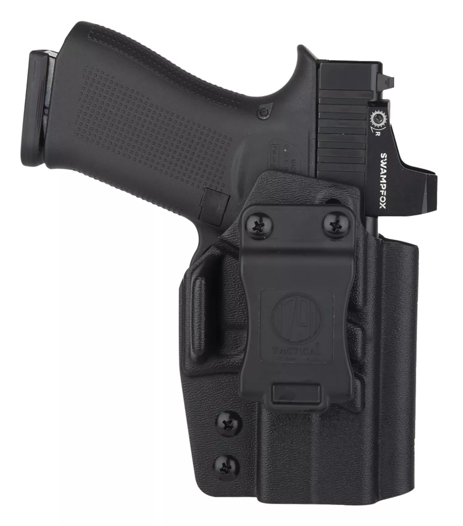 1791 Gunleather TACIWBG43XMOSBLKL Tactical KydexIWB Black Kydex Belt Clip Compatible w/Glock 43/43X/43X MOS/48 Left Hand