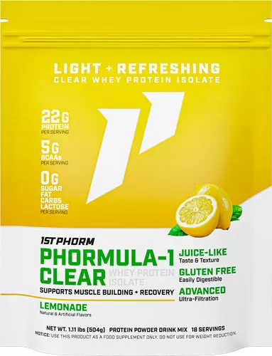 1ST PHORM PHORMULA 1 CLEAR – PROTEIN POWDER LEMONADE