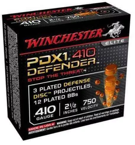 410 Gauge 10 Rounds Ammunition Winchester 2 1/2" Disc/Plated #BB