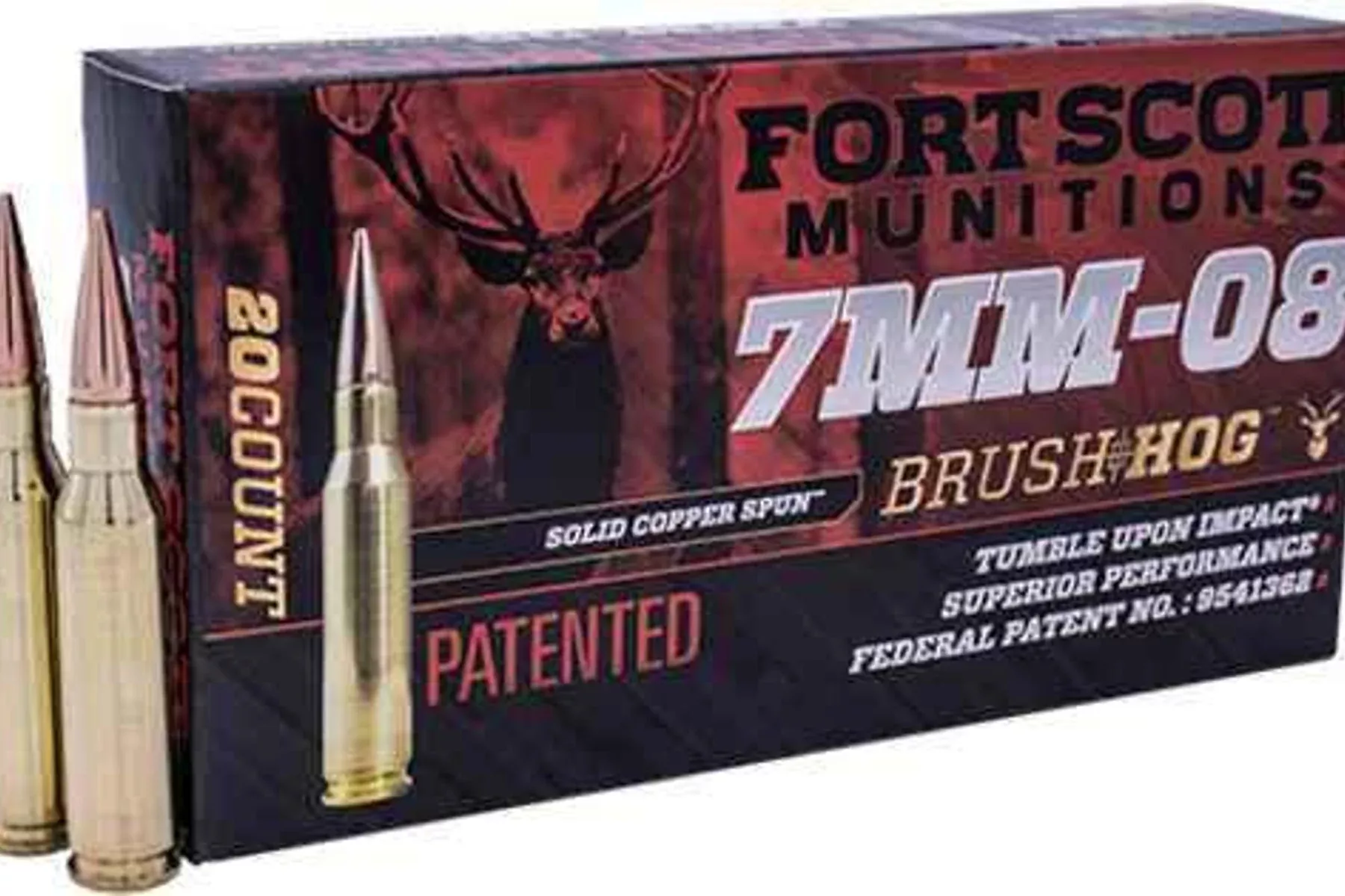 7mm-08 Remington 10 Rounds Ammunition Fort Scott Munitions 120 Grain Copper