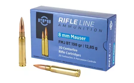 8mm Mauser FMJ 198Gr