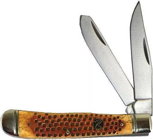 ABKT Roper Pit Viper Trapper Carbon 3.25" Blade Jigged Bone
