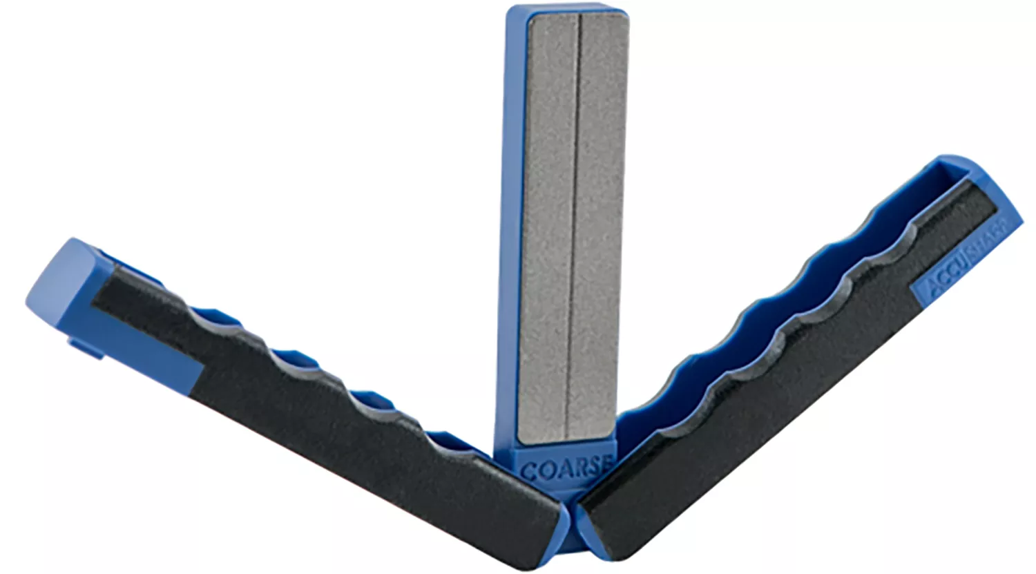 AccuSharp 051C Paddle Sharpener Folding Diamond Sharpener Black/Blue Overmolded Rubber Handle