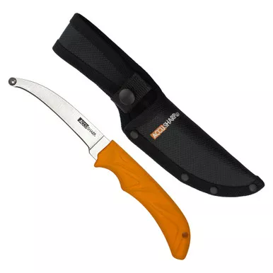 AccuSharp AccuZip Skinning Knife - Fixed Blade Knife, Plain, Orange