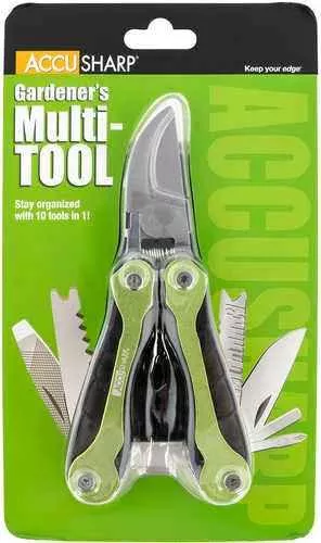 Accusharp Gardener's Multi-Tool Black/Green Folding Plain
