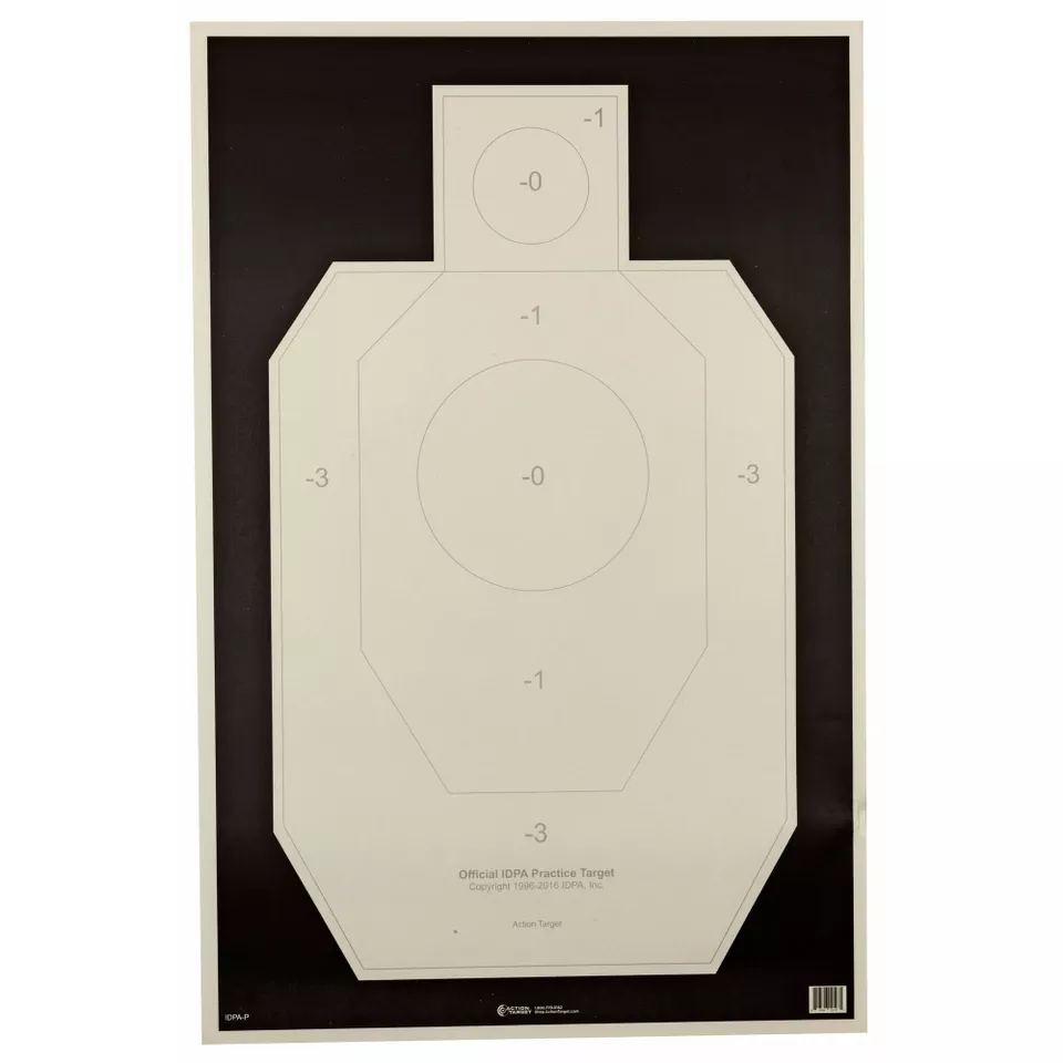 Action Target IDPA Paper Targets 100 Pack