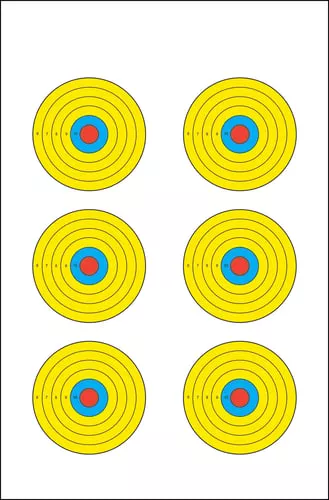 Action Target PRBE6100 High VisibilityBullseye Paper 17.50" x 23" Multi-Color 100 Per Box