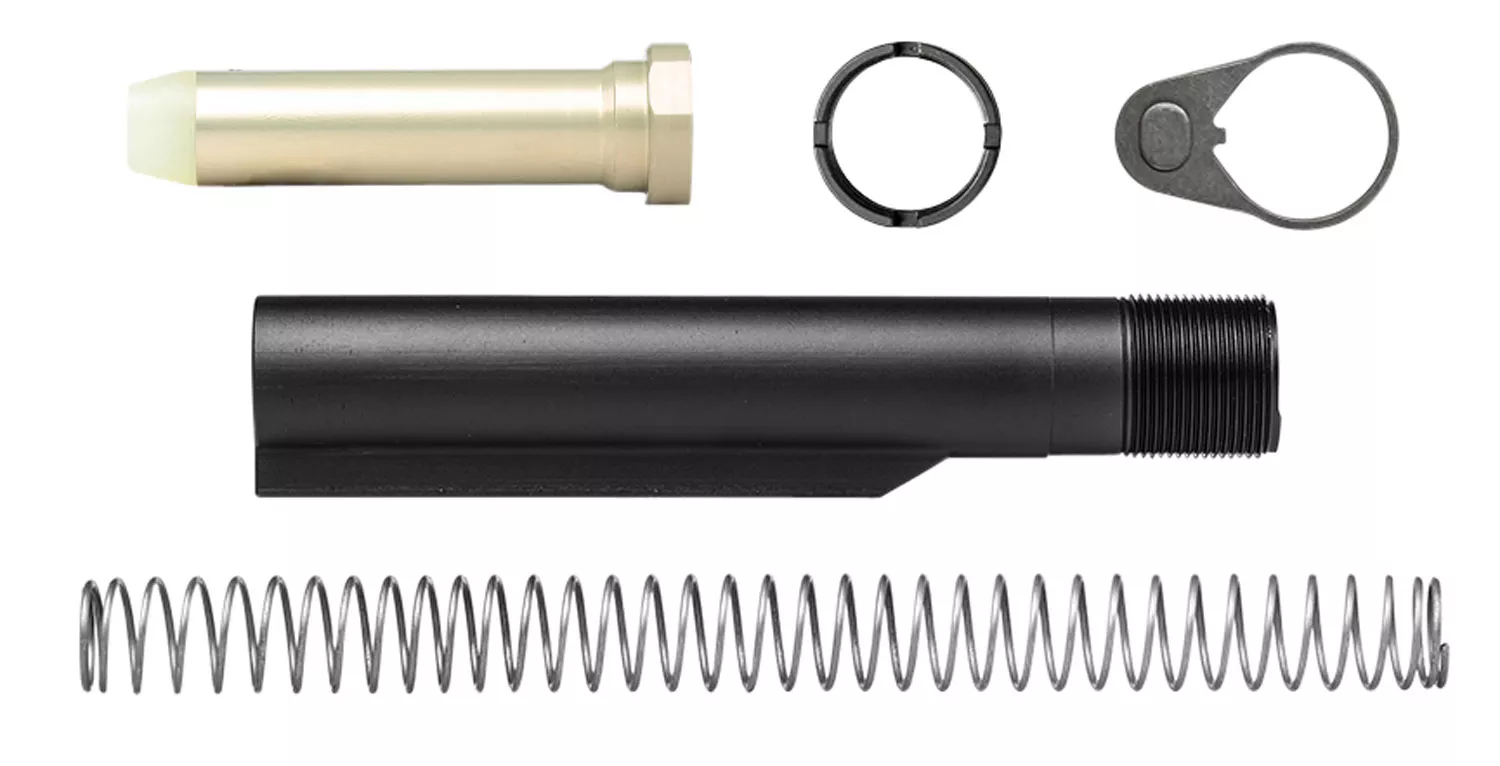 Aero Precision APRH100151 Buffer Kit7075-T6 Aluminum Black Mil-Spec 6 Position for AR-15