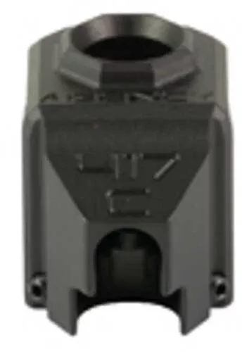 Agency Arms 417 Compensator, Features a Single Top Venting Port and a Front Sight Hole, Fits Glock 43, Two Set Screws with an Allen Wrench and a Vial of Rockset are Included in package, Matte Finish, Black, Standard 1/2X28 Thread Pitch 417S-G43-BLK