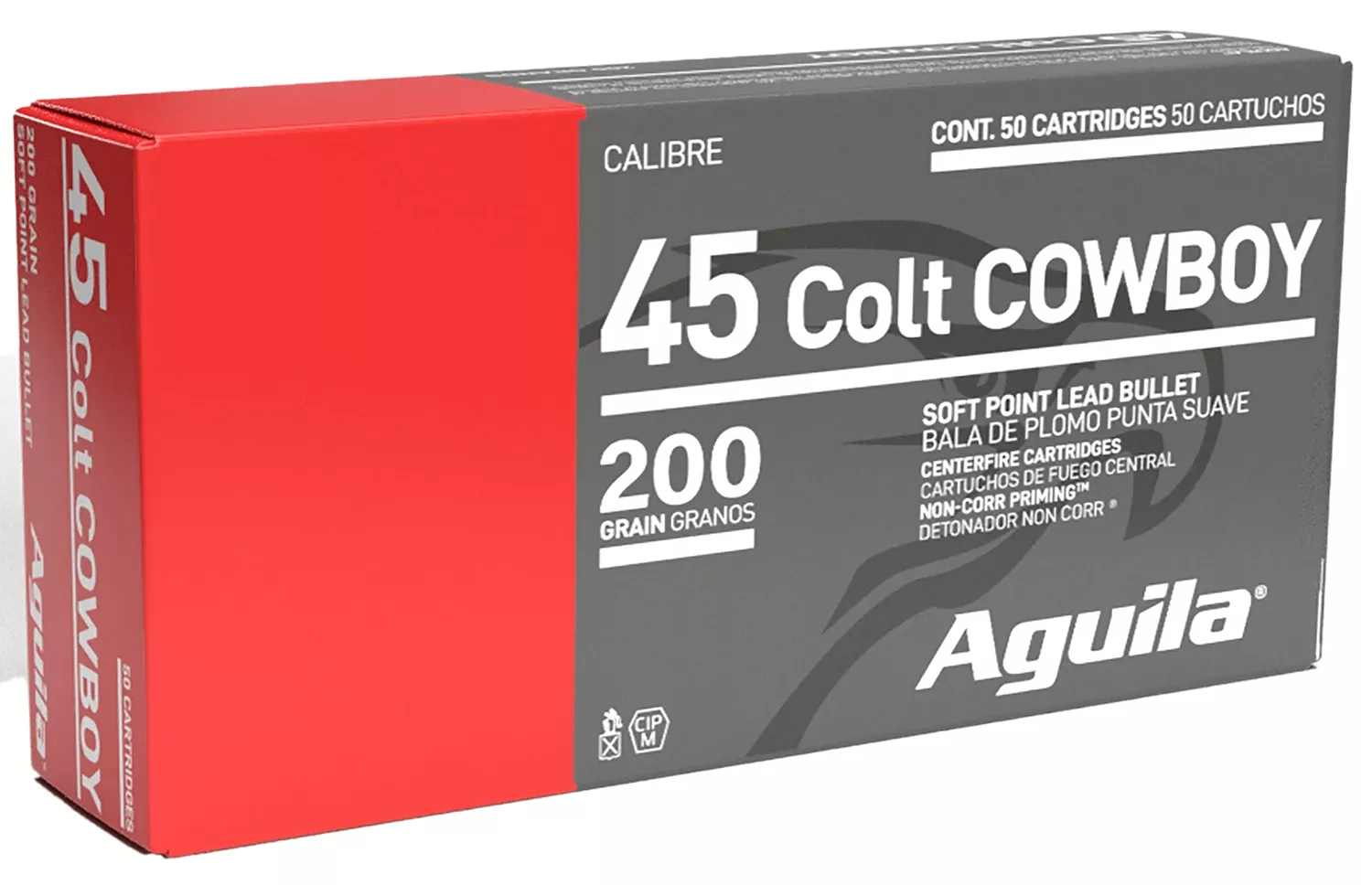 Aguila 1E454319 Cowboy Action45Colt 200gr Soft Point 50 Per Box/10 Case
