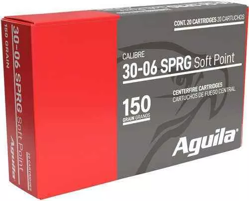 Aguila 30-06 Springfield 150 Gr Soft Point Ammo - 20 Rounds for Reliable Hunting