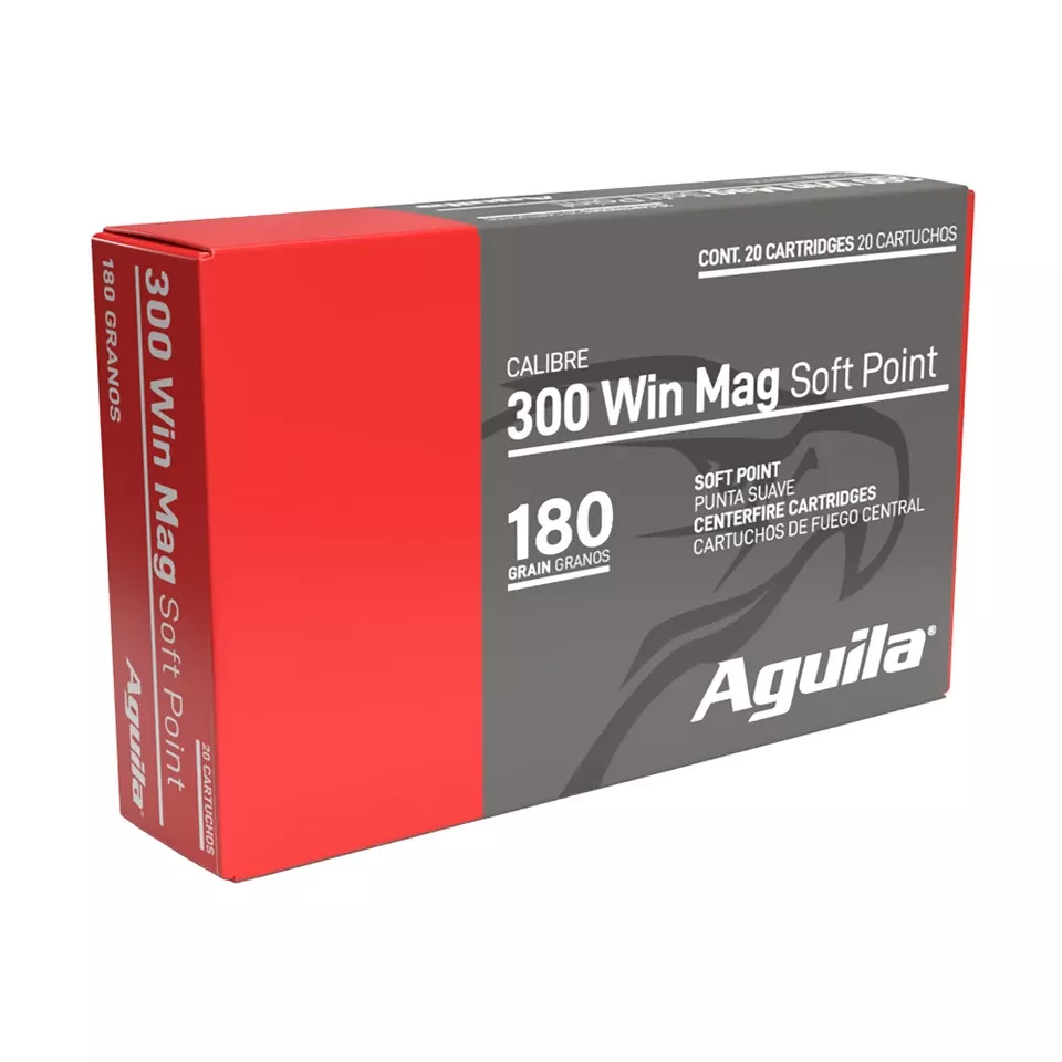 AGUILA 300 WIN MAG 180GR SP Ammunition - 20 Rounds per Box, 200 Rounds per Case