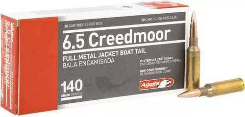 Aguila 6.5 Creedmoor 20 Rounds Ammo - 140 Grain FMJ for Superior Accuracy