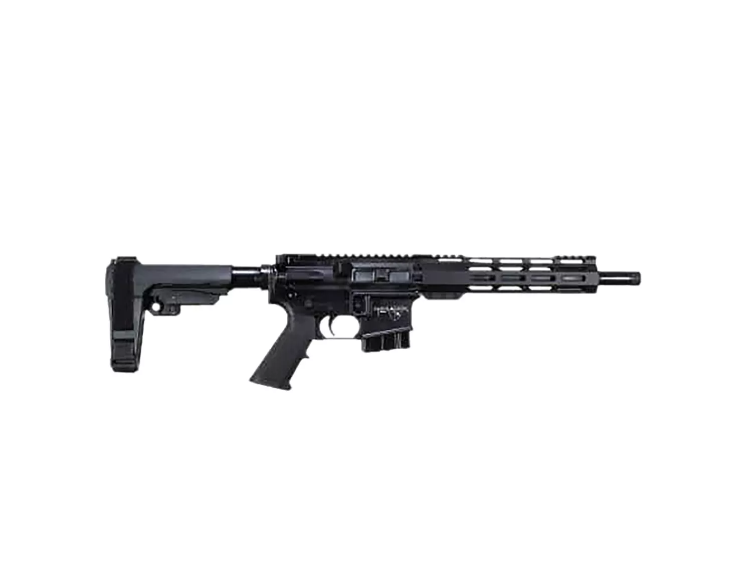 Alexander Arms PHI65ST Highlander6.5 Grendel 10+1 11" Black Fluted Threaded Barrel, Black Anodized Picatinny Rail Receiver, Polymer SBA Tactical Brace, Black A2 Grip