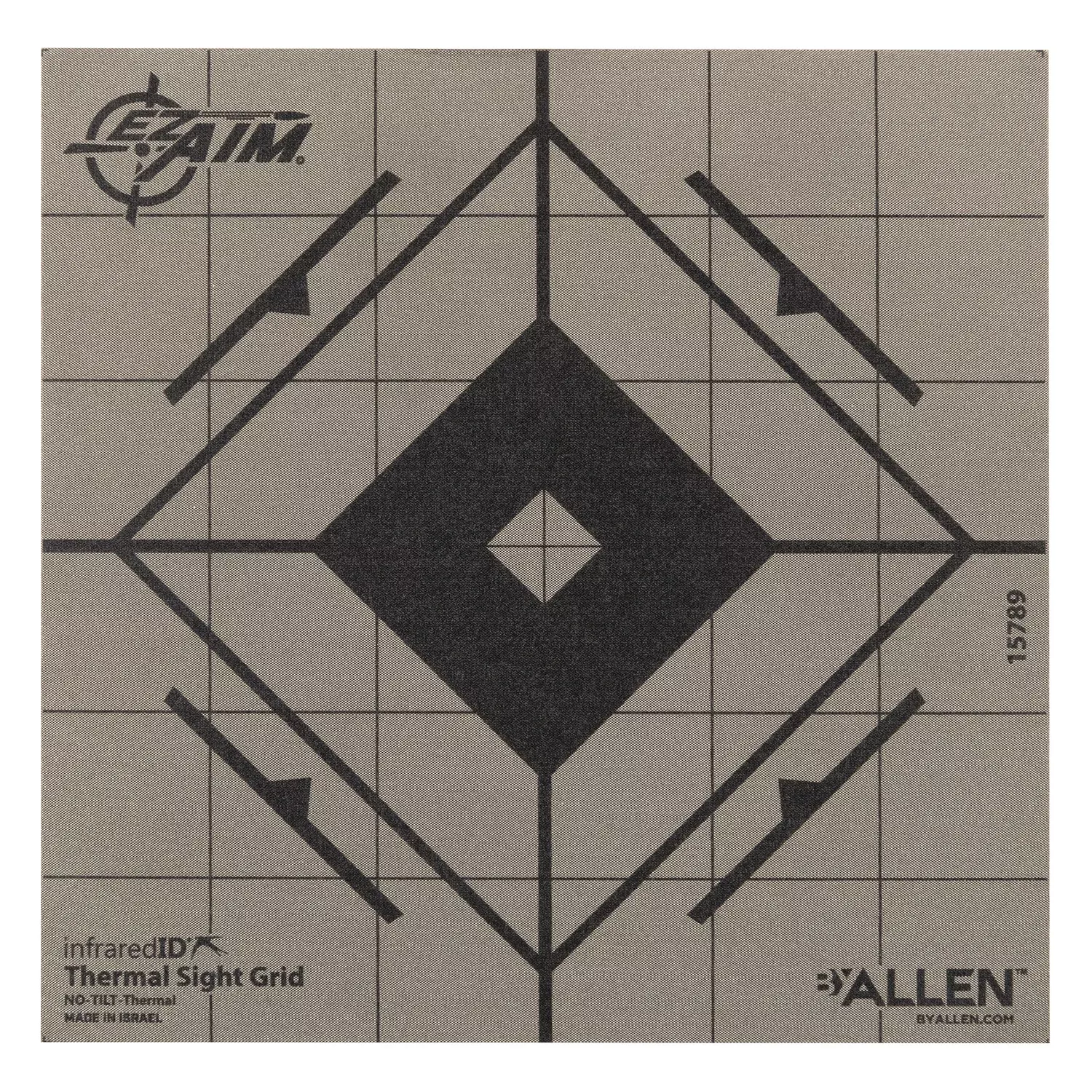 Allen 15789 Thermal TargetSight-In Grid Hanging Paper 6" x 6" Black/Gray
