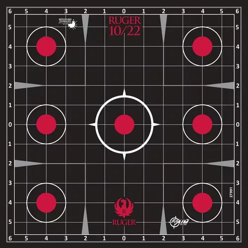Allen 27991 Ruger 10/22 Adhesive Target Black/Red 5Pack