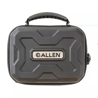 Allen Company Exo Pistol Case | Black Thermo-molded Exoskeleton | 9″x6.25″ | Lockable Zipper | 82-9