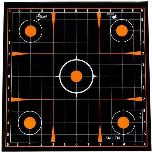 Allen EZ AIM Adhesive Sight-In 12x12" 5 Pack 15314