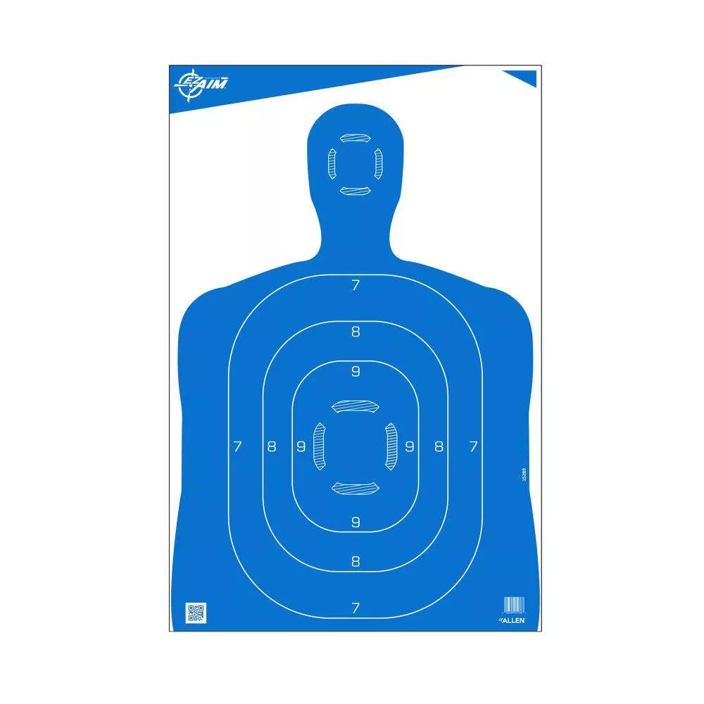 Allen EZ-Aim Silhouette Paper Shooting Targets 23″W x 35″H Blue 100/ct