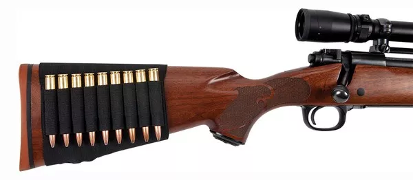 ALLEN RIFLE STOCK SLEEVE – CARTRIDGE CARRIER BLACK NYLON