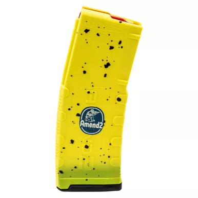 Amend2 Banana Magazine, 223 Remington/5.56 NATO, 30 Rounds, Fits AR-15 Rifles, Polymer, Yellow