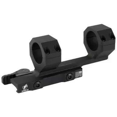 American Defense Mfg. Delta Scope Mount | Quick Detach | Horizontal split rings | 2″ Offset | Black | AD-DELTA-C-30-STD