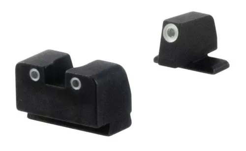 AmeriGlo XD181 Optic Compatible Sight Set for Springfield Armory XDBlackTall Green Tritium with White Outline Front Sight Tall Green Tritium with White Outline Rear Sight UPC: 644406903901