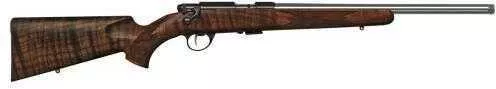 Anschutz 1710 HB AV Stainless Steel Rifle Match 54 Action 22LR 18" Threaded Barrel FALSE Sights Classic Walnut Stock