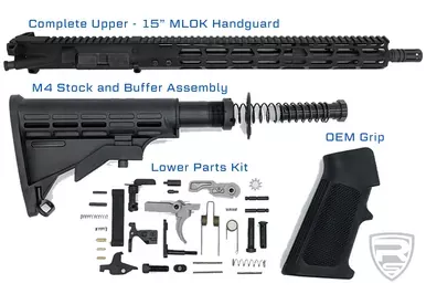 AR-15 | Complete 16″ Rifle Build Kit | 15″ MLOK | 300 AAC Blackout