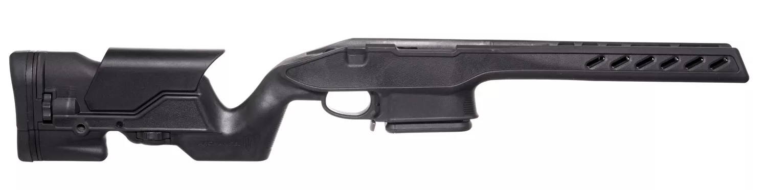 Archangel AA700SA Precision Elite StockBlack Synthetic Fixed with Adjustable Cheek Riser for Remington 700 Short Action Includes Mag