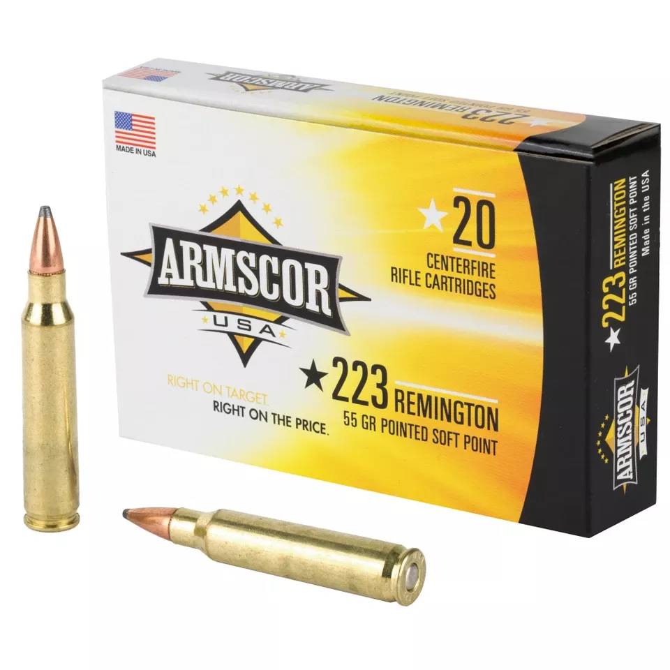 ARMSCOR .223 Remington 55 Grain PSP Ammunition - 20 Rounds/1000 Rounds