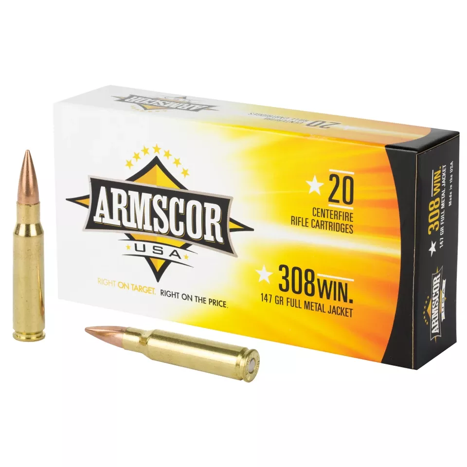 ARMSCOR .308 Winchester 147 Grain FMJ Ammunition - 20RD 10BX/CS
