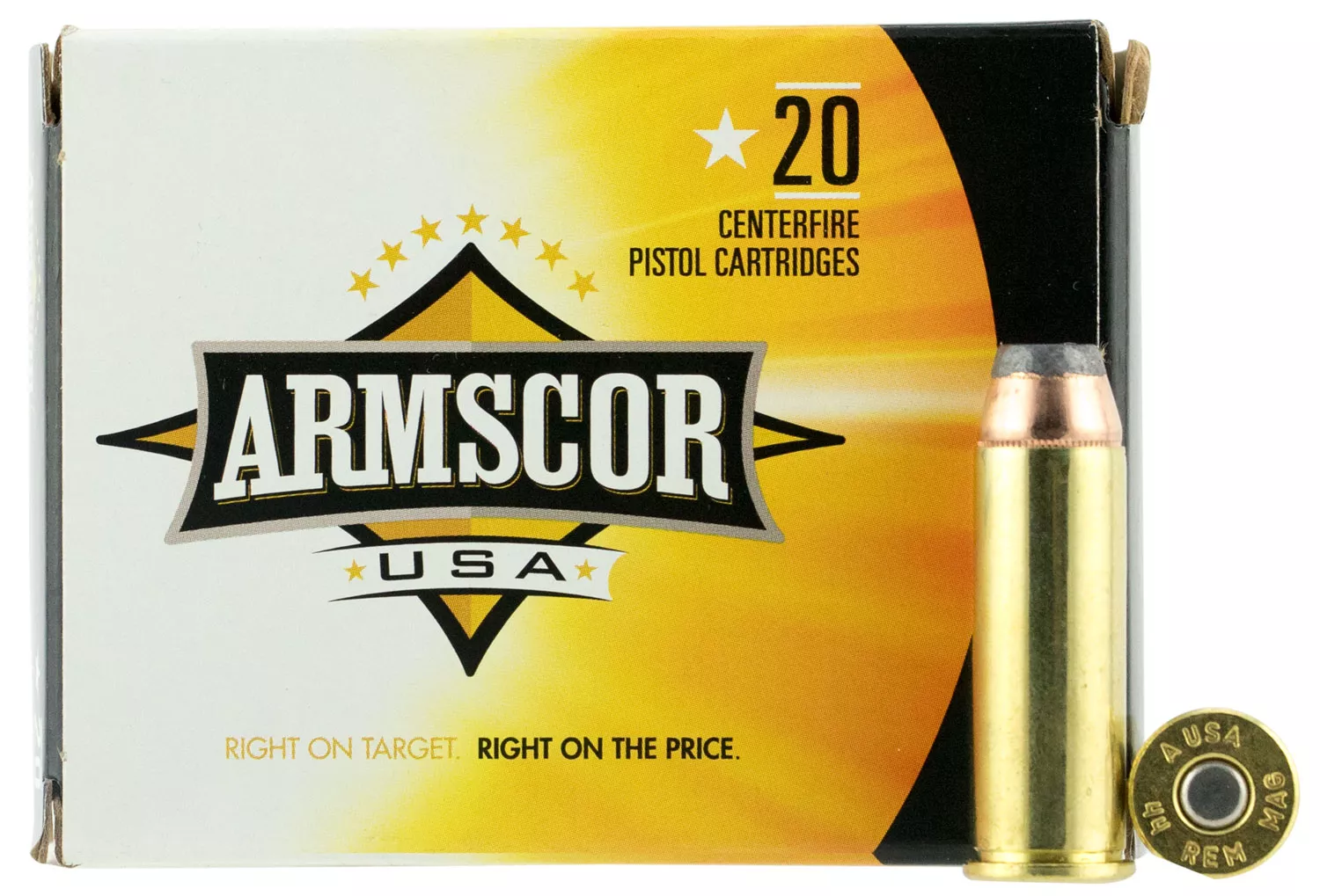 Armscor FAC44M2N USA44Rem Mag 240gr Jacketed Hollow Point 20 Per Box/25 Case