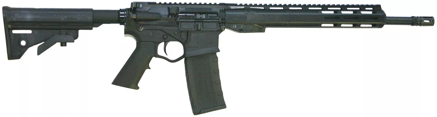 ATI ATIGAX3009ML Alpha Maxx300 Blackout 30+1 16" Black Threaded Barrel, Black Picatinny Rail Polymer Receiver, 9" Polymer Handguard, ATI MM4 Black Synthetic Stock, Black Polymer Grip, Right Hand
