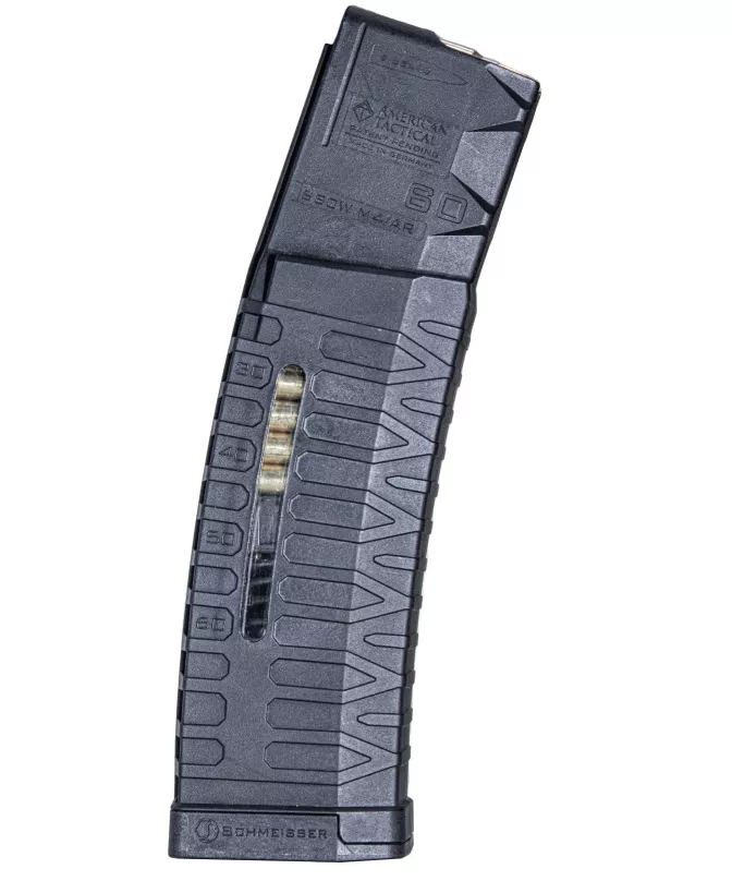 Ati Schmeisser 5.56/.223 AR15 60RD Magazine W/ Window