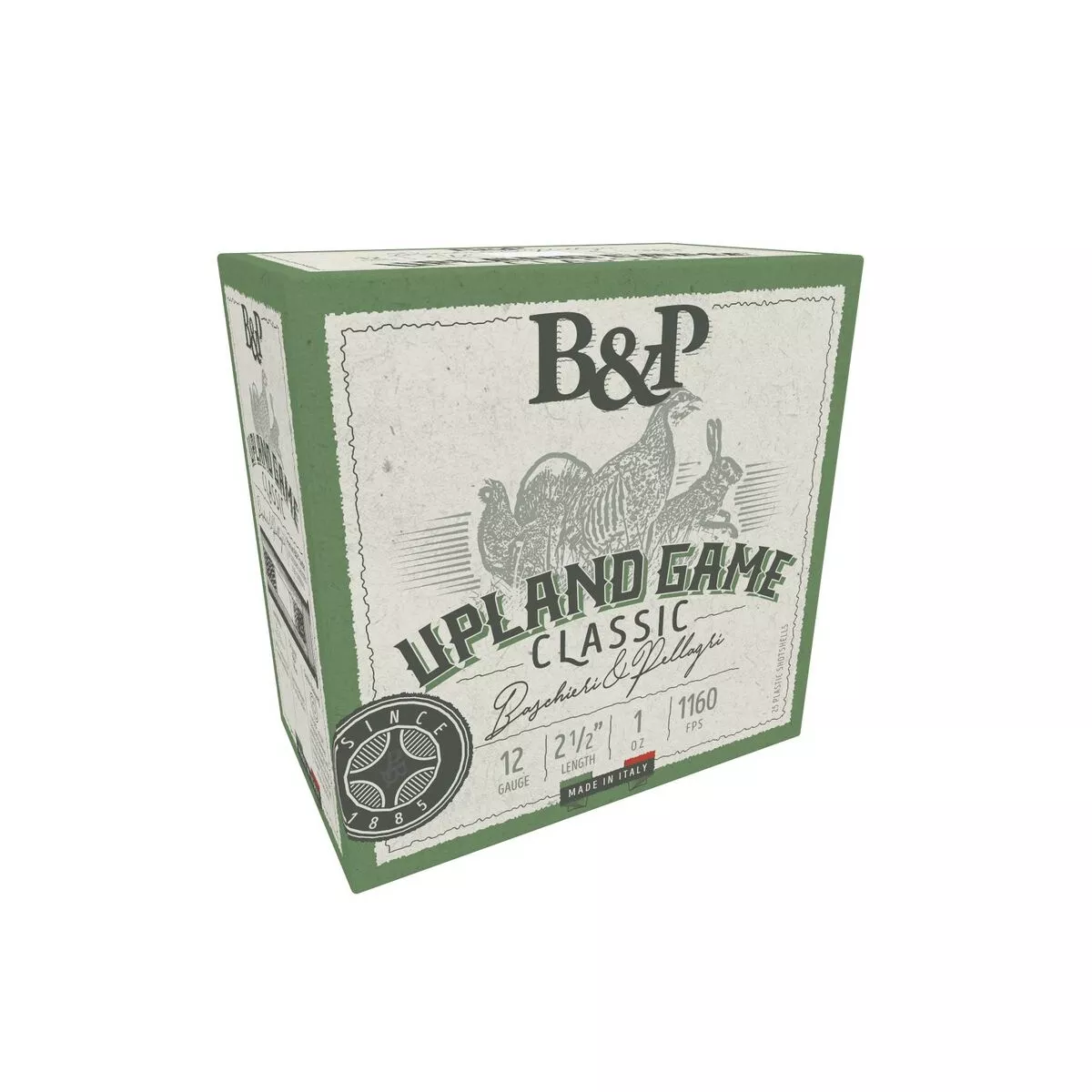 B&P Upland Game Classic Shotshells 12ga 2-1/2” 1oz #8 1160 fps25/ct