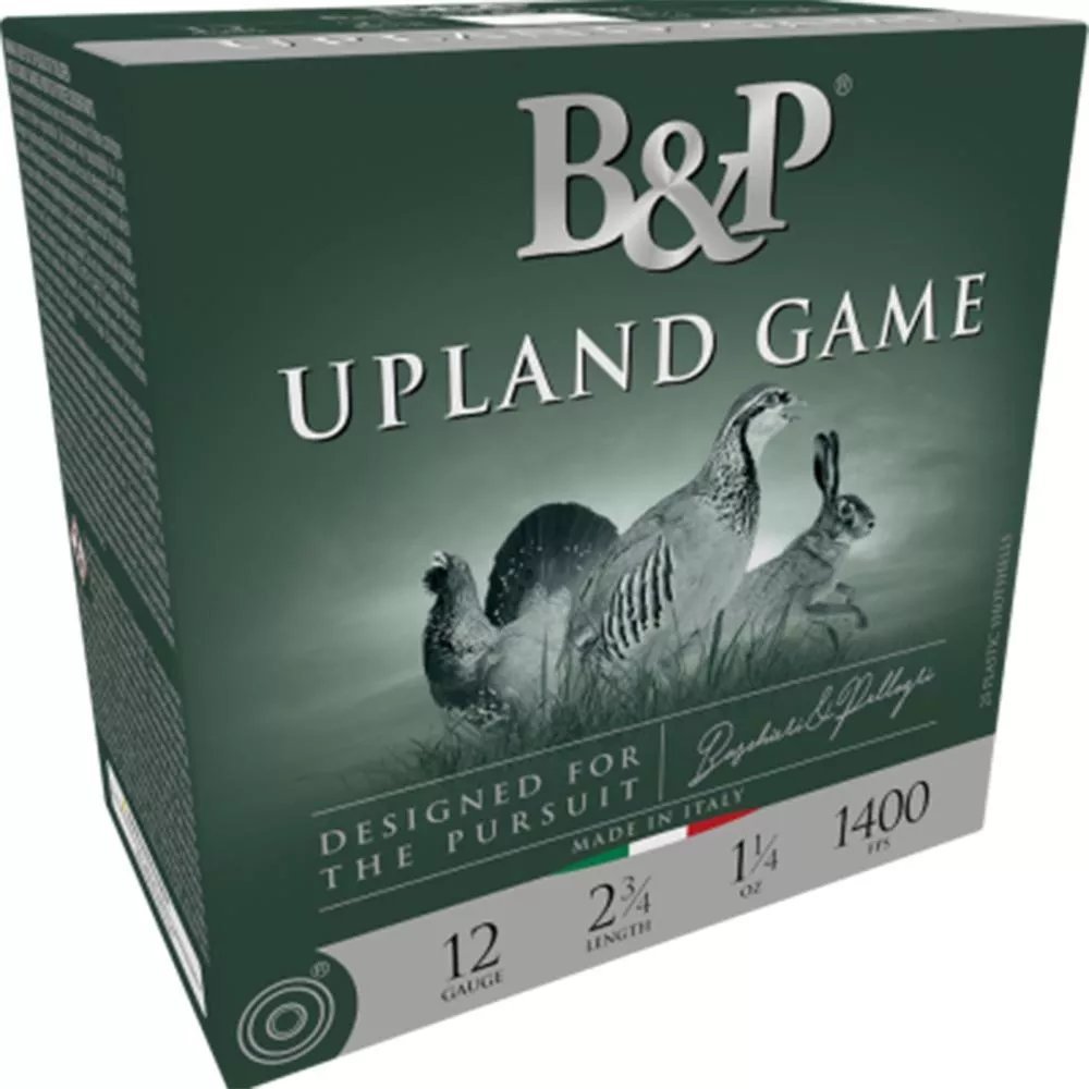 B&P Upland Game Shotshells – 12 ga 2-3/4 In 1-1/4 oz #5 1400 fps 25/ct