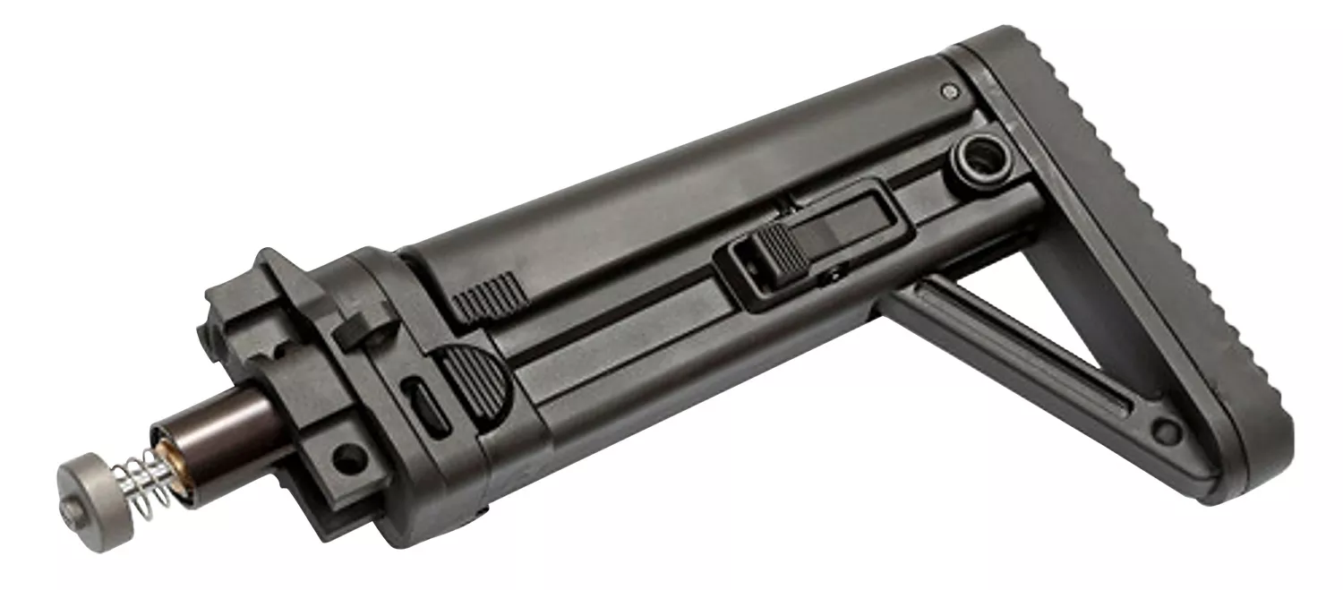 B&T Firearms 361639 MBTBlack Polymer Adjustable Folding Fits APC 9/40/45