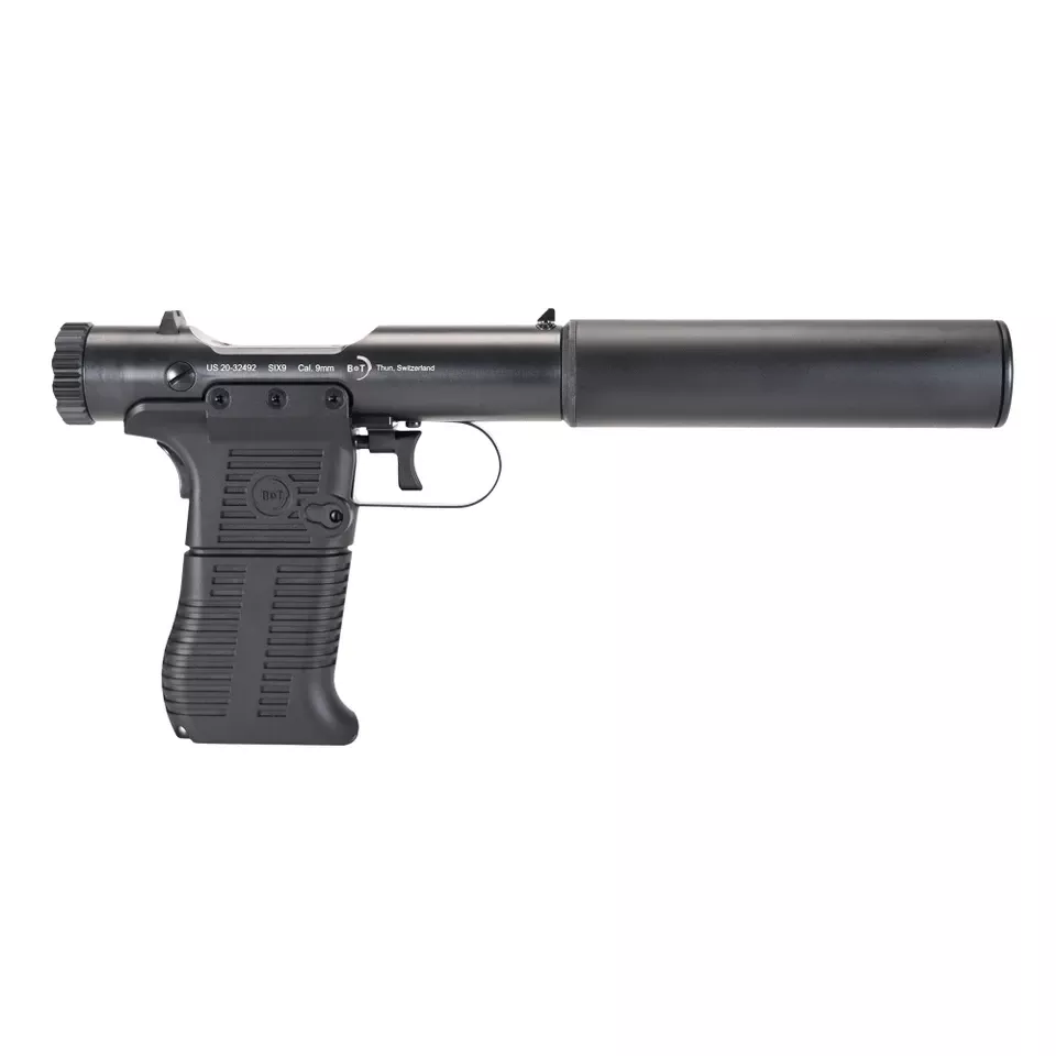 B&T Station Six 9mm Pistol, 5" Barrel, 9-Round Capacity, Black Finish
