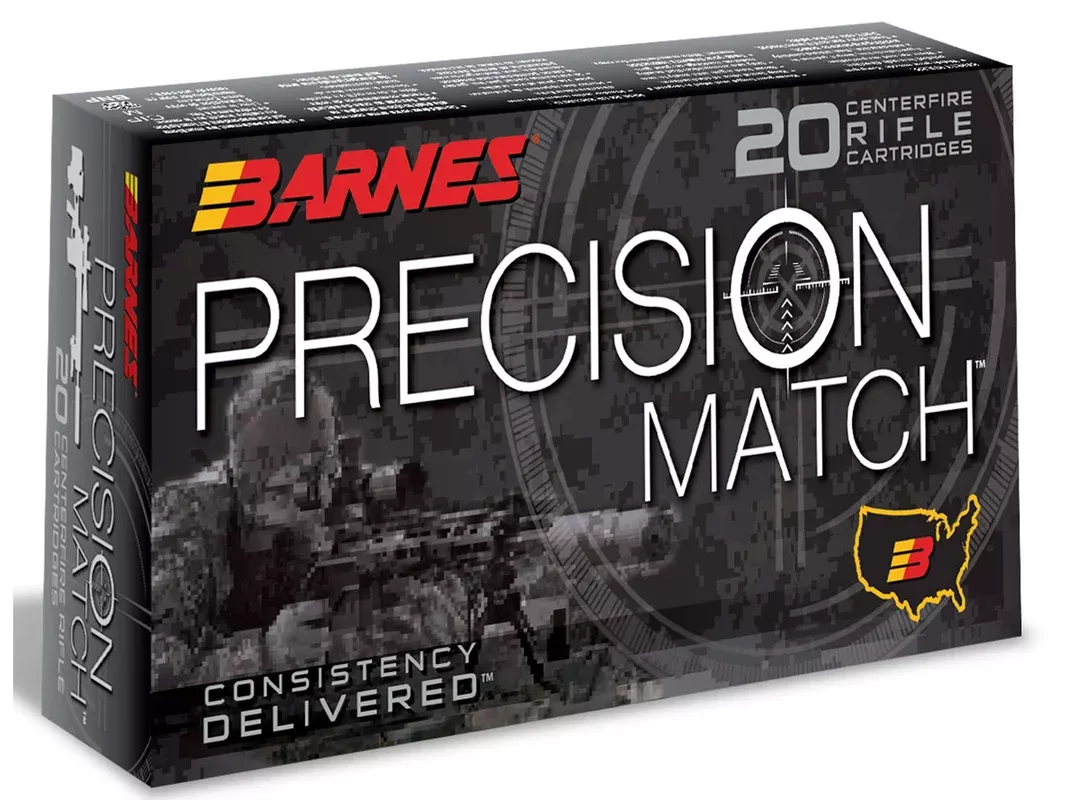 Barnes Precision Match 300 AAC Blackout Ammo 125 Grain Jacketed Hollow Point Box of 20
